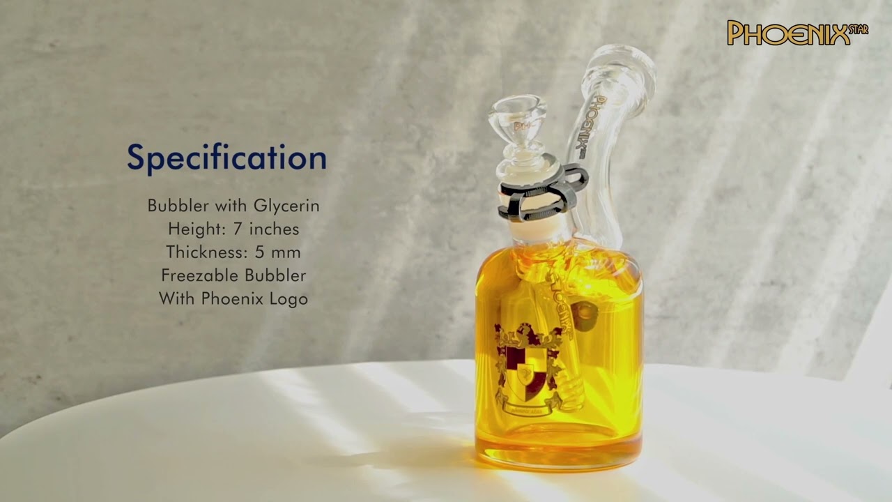 7 Inches Freezable Glycerin Bubbler Pipe - Phoenix Star PHX561