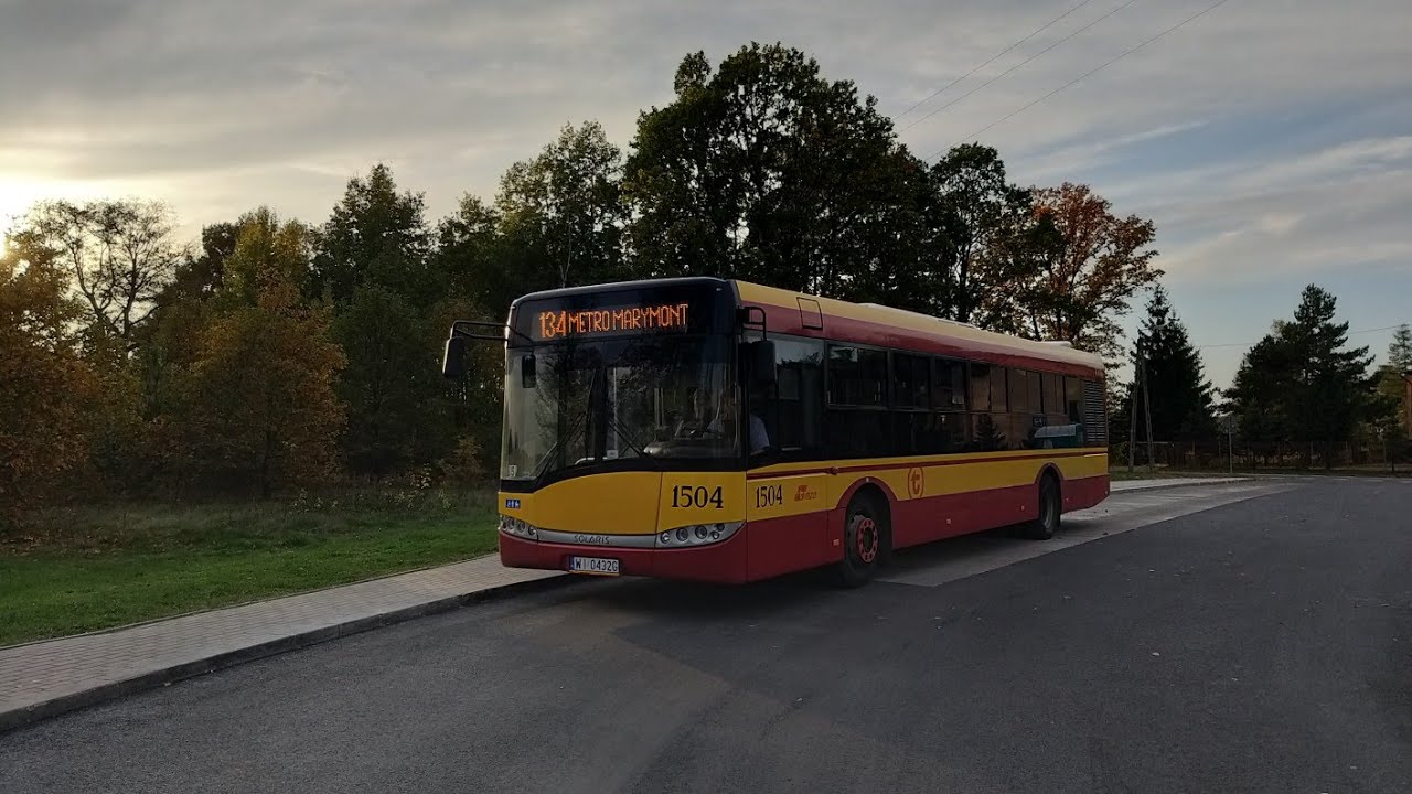 ↯Solaris Urbino 12 III MZA Warszawa #1504 (linia 134)↯ ♪ZF♪
