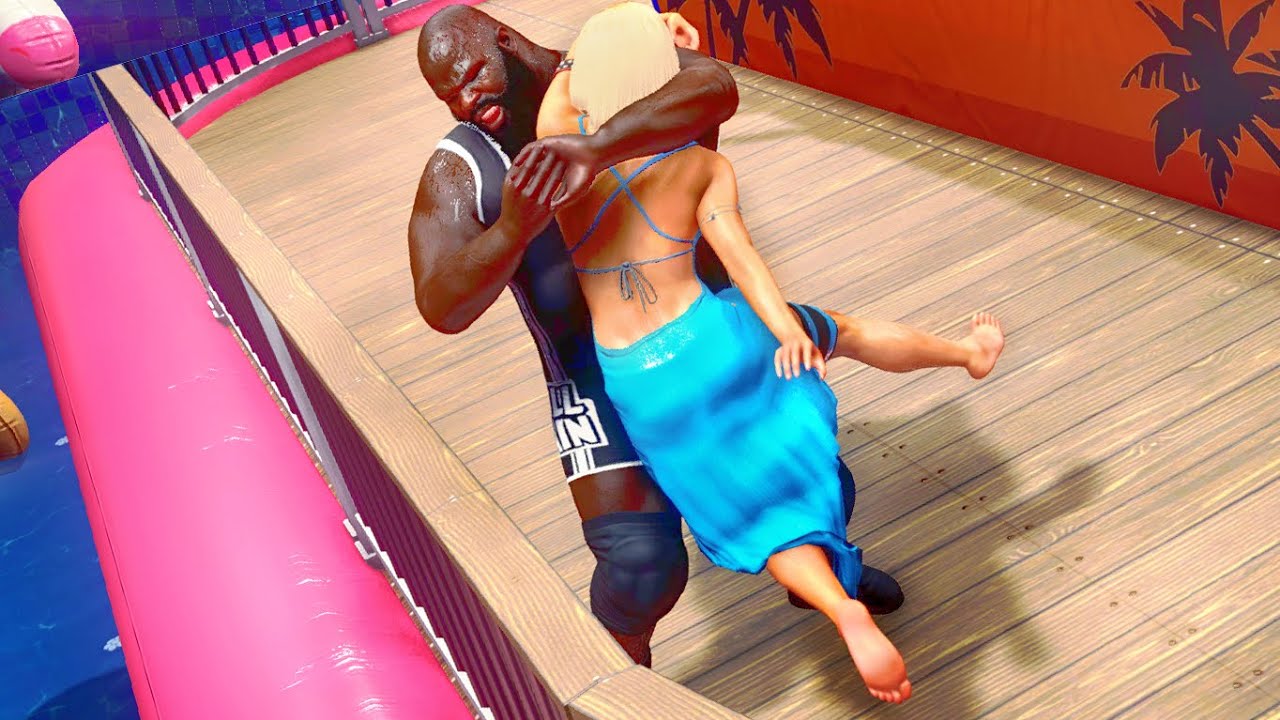 WWE 2K20: Lana (barefoot) vs Mark Henry, BEARHUG! Intergender Wrestling