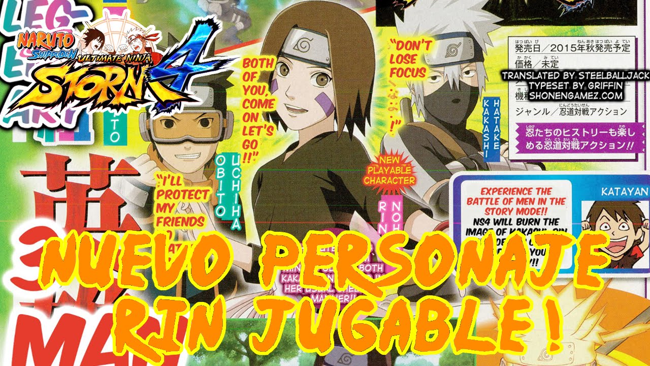 Naruto Shippuden Ultimate Ninja Storm 4 : NUEVO PERSONAJE RIN JUGABLE ! :D