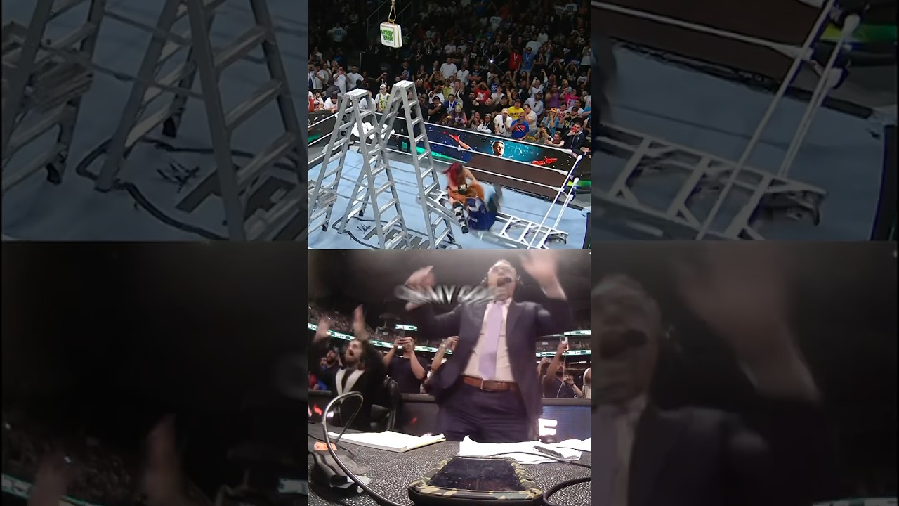 It's okay, Michael Cole, we had the same reaction... 🫣👀 #MITB
