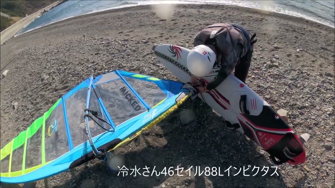 2025 12 31ドラビ50セイル　乗り納め  ウインドサーフィン