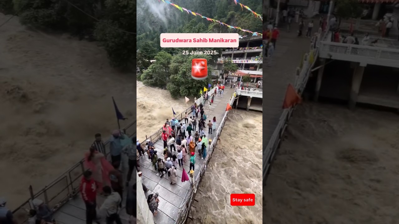 🙏 Waheguru, please protect everyone in Manikaran Sahib. #Manikaran #HimachalDisaster #flood #kasol