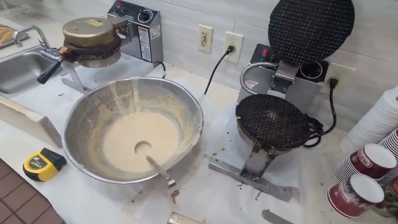 How to make waffle tacos part 1