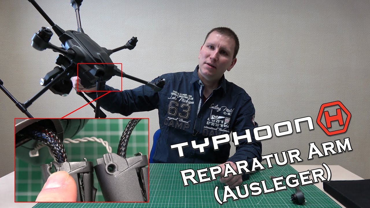 #45 Yuneec Typhoon H | Tutorial | Reparatur Arm/Ausleger | replace broken arm (deutsch german)