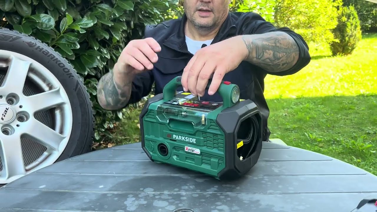 Parkside 20 V Akku-Kompressor und Luftpumpe 