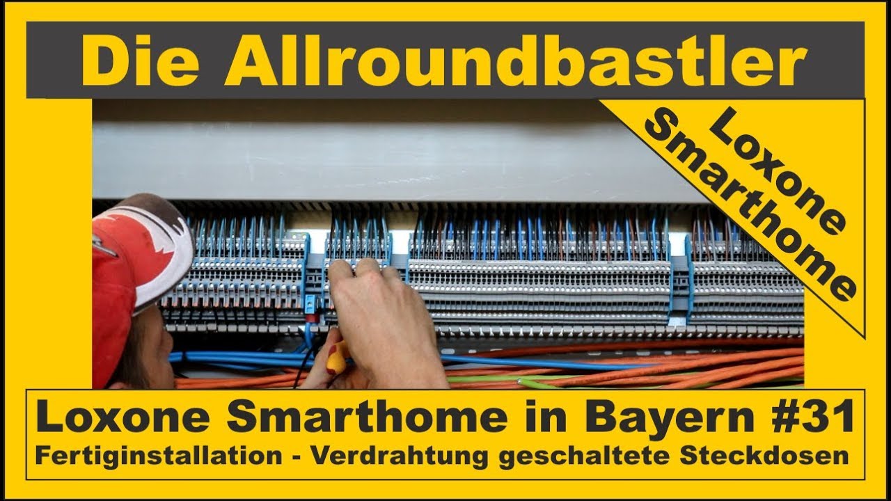 Loxone Smarthome - Fertiginstallation in Bayern #31 - Verdrahtung geschaltete Steckdosen