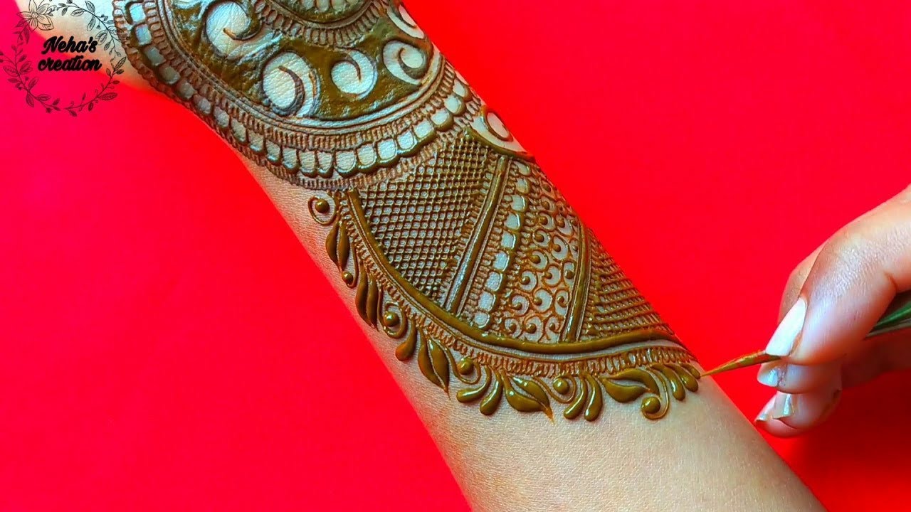 Easiest  Simple Henna Design l Mehandi Tutorial For Beginners ll Easy & Beautiful Mehandi Design