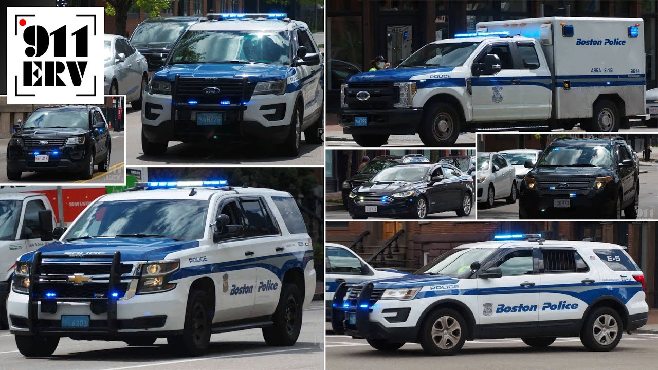 Boston Police, Detectives, and Wagon Responding to Crime Scene