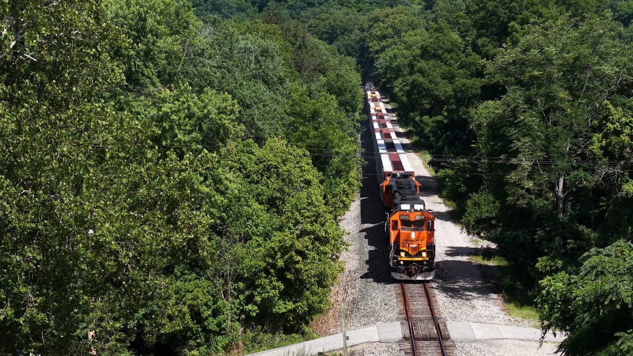 Soothing ASMR from this BNSF train in the Woods