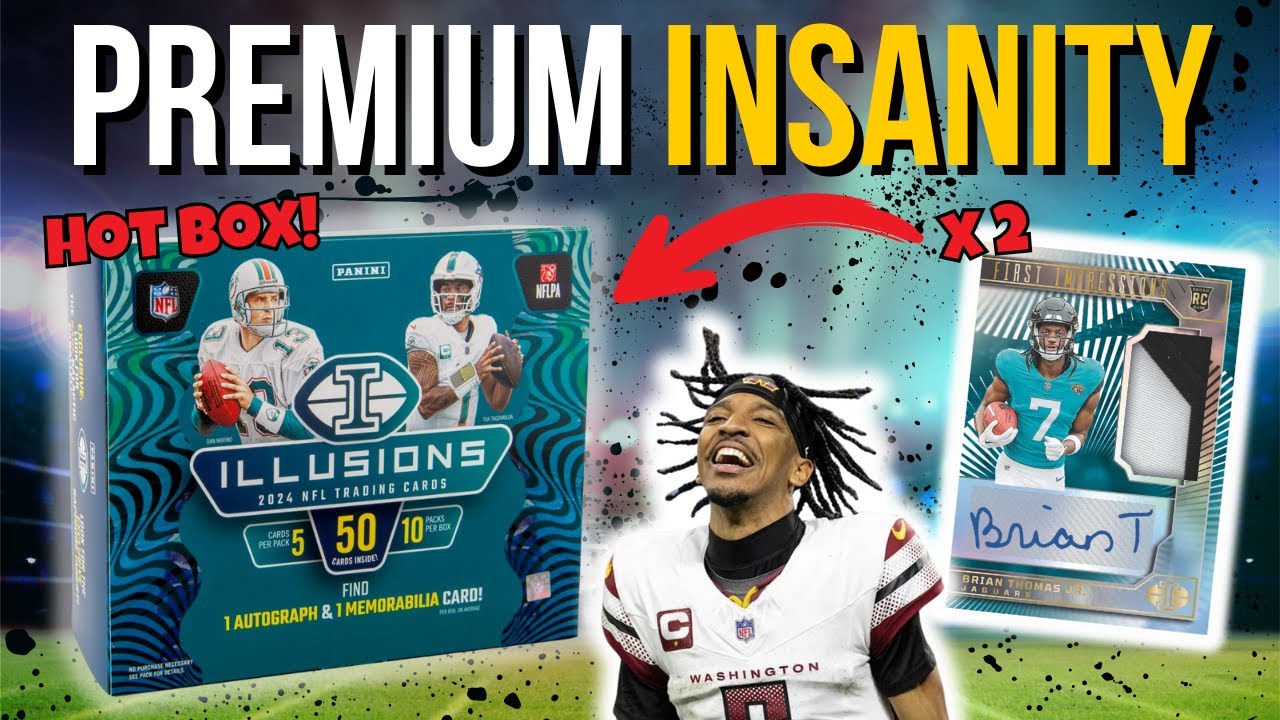 CRAZY HITS!💥 The Best Value in the Hobby??? 2024-25 Panini Illusions Football Premium Box Review
