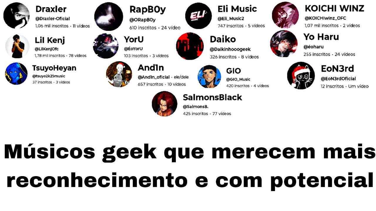Músicos geek que merecem mais reconhecimento e com potencial 