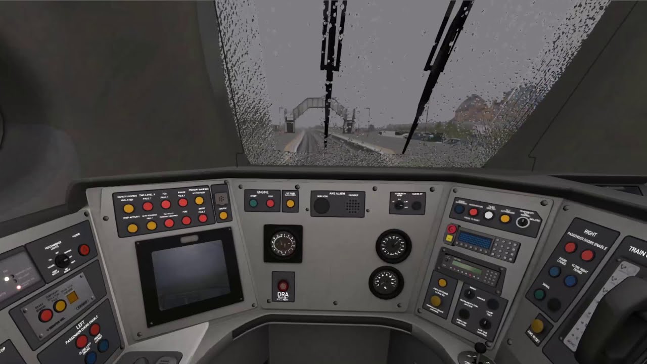 Oxford to Reading in the rain (Voyager Cab Ride Train Simulator)