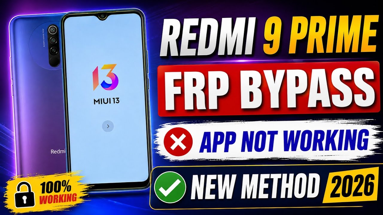 redmi 9 prime frp bypass /redmi 9 prime frp bypass miui 13 / redmi 9 prime frp bypass 2026
