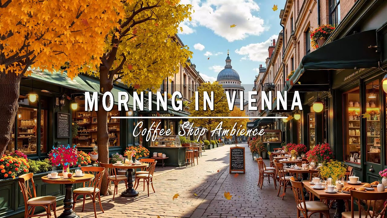 Cozy Autumn Morning in Vienna 🍁 | Jazz Caf&eacute; Ambience with Historic Streets & Fall Charm