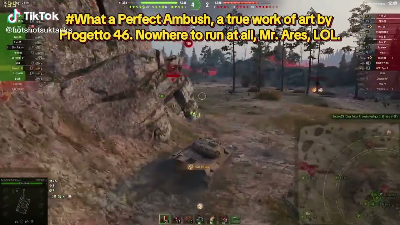 #Какая идеальная засада, мистер Арес! Нет, мы опоздали, лол. #world of Tanks