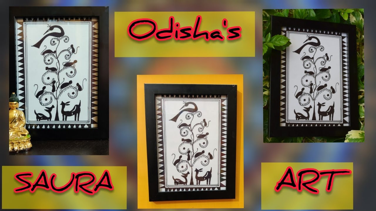 How to draw simple and easy saura art //SAURA ART//Odisha's tribal art//For beginners