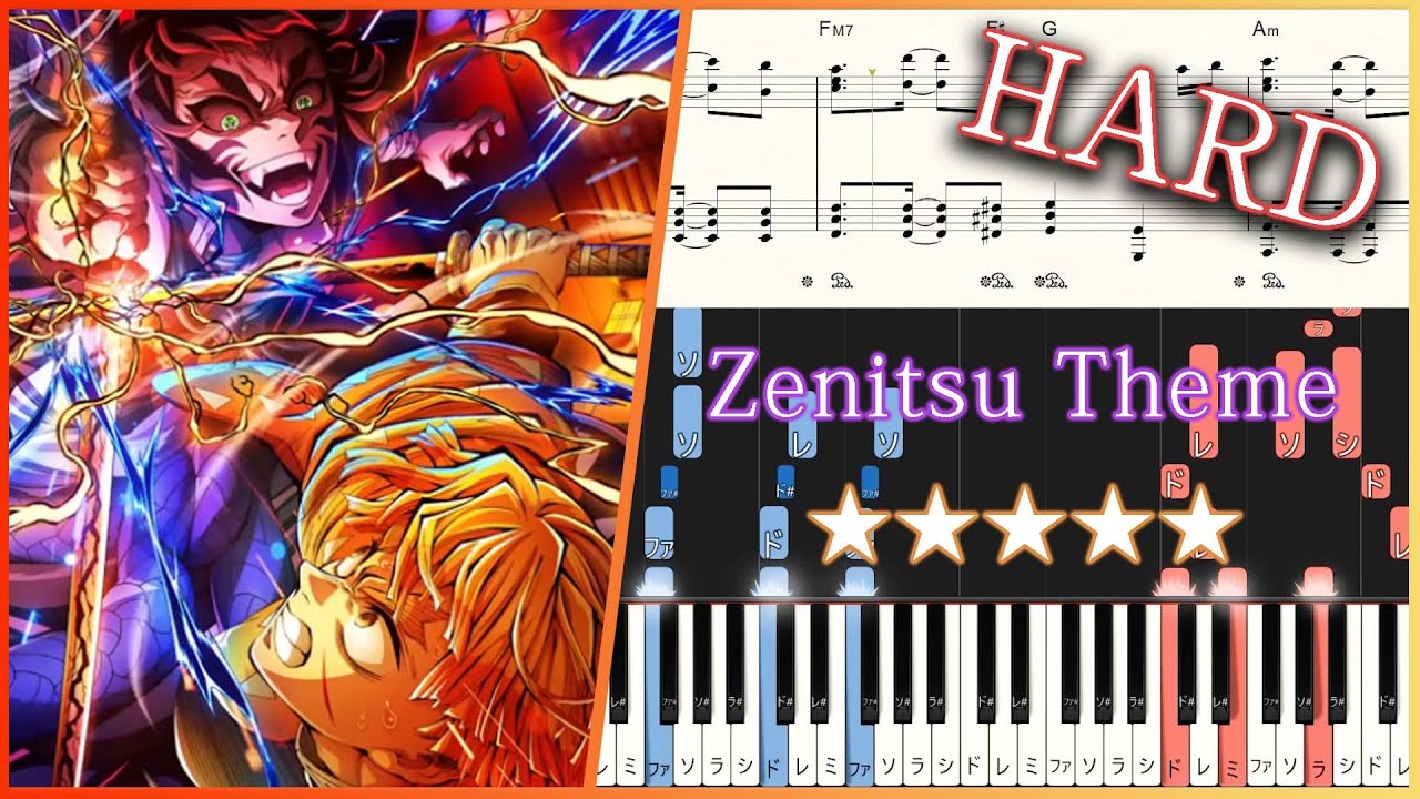 Demon Slayer - Zenitsu Theme - Hard Piano Tutorial + Sheets【Piano Arrangement】