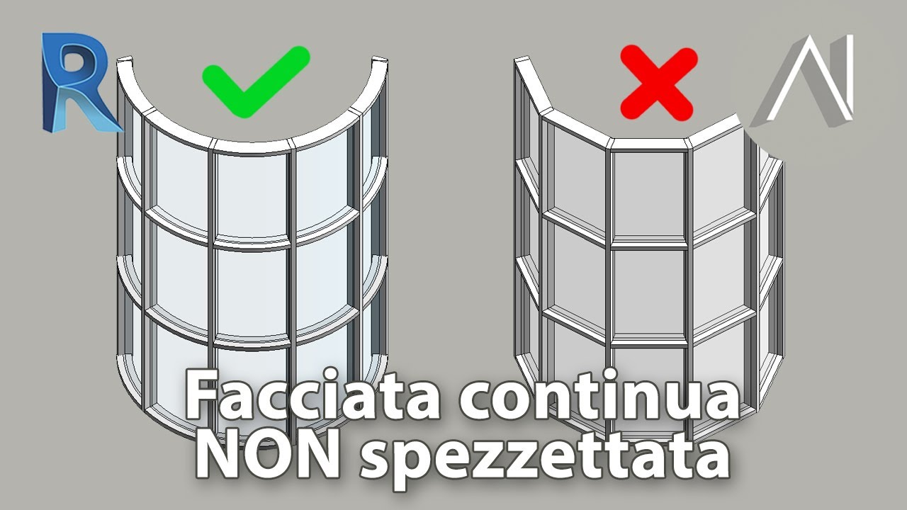Revit: Realizzare una facciata continua curva