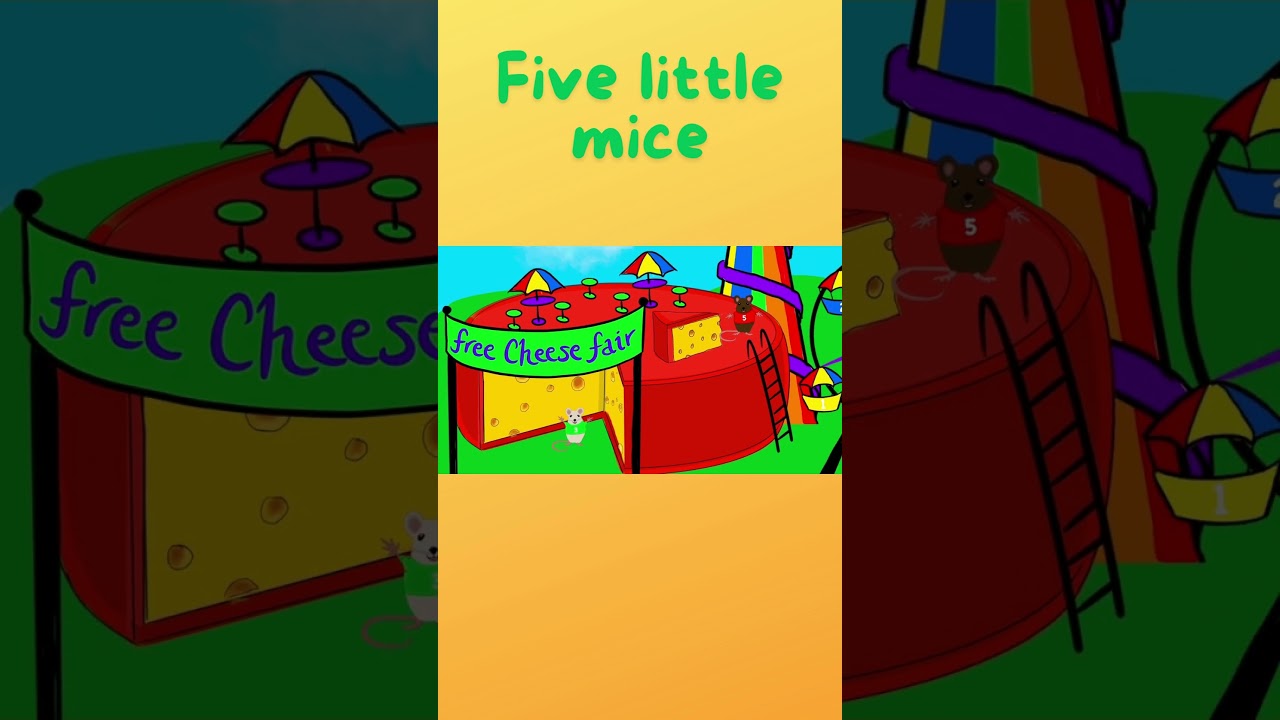 Five Little Mice Counting Song 🐭🧀 | Fun Kids Song to Learn Numbers | Tiny Totz Kidz