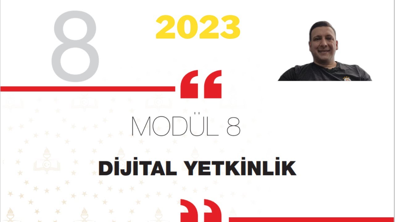 Uzman Öğretmenlik Konu Anlatımı 2023 / Modül 8 Dijital Yetkinlik