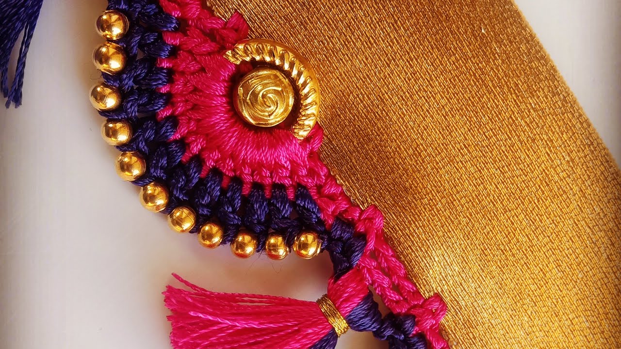 ಸೀರೆ ಕುಚ್ಚು#7.sarre tassels with beads designs tutorial for bignners.learn with m
