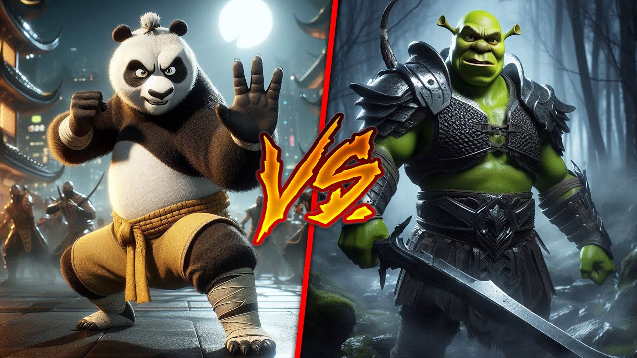 Kung Fu Panda Vs Shrek Insane Fight | Mortal Kombat 1