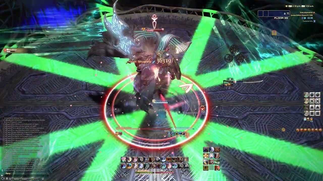 FFXIV - Eureka Orthos Floor 99 Boss (Excalibur) Solo Clear | SAM PoV