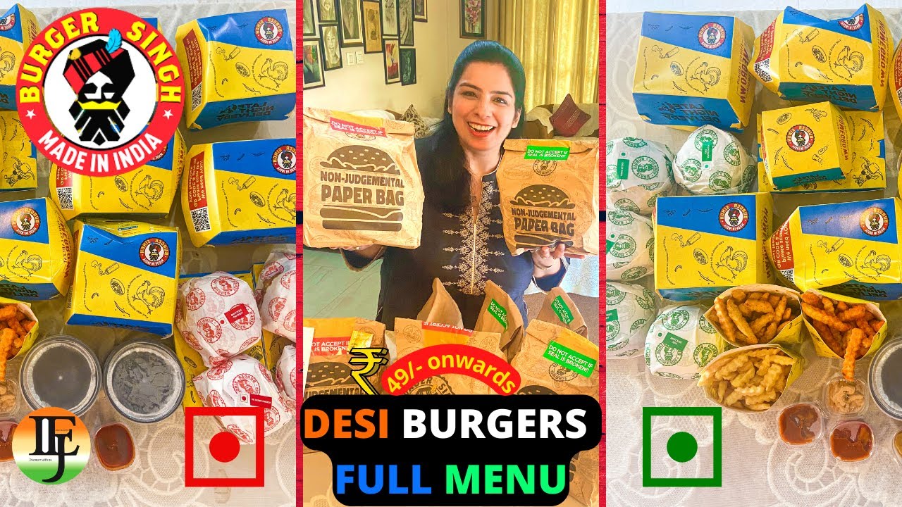 Burger Singh REVIEW - Veg & Non Veg | Fast food in DESI Style
