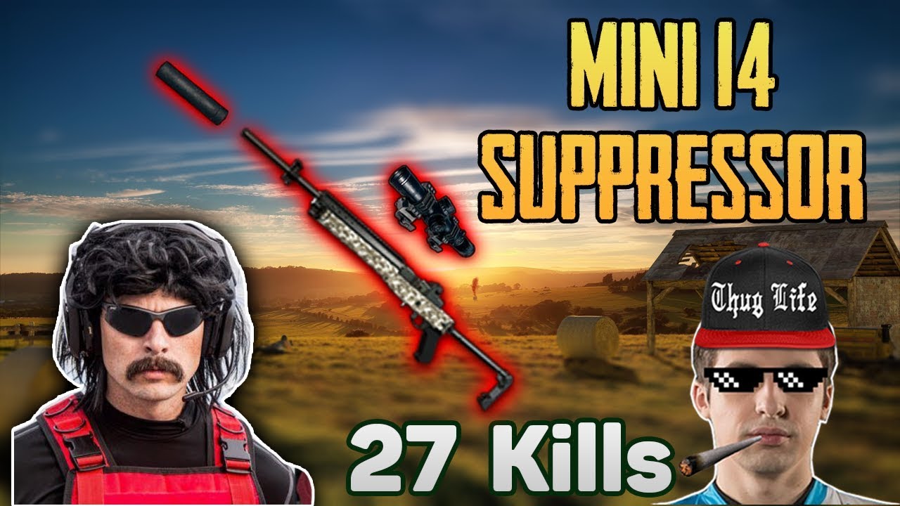 Mini14 SUPPRESSOR POWER - Shroud carries DrDisrespect win DUO FPP(11-Apr) - PUBG HIGHLIGHTS #87
