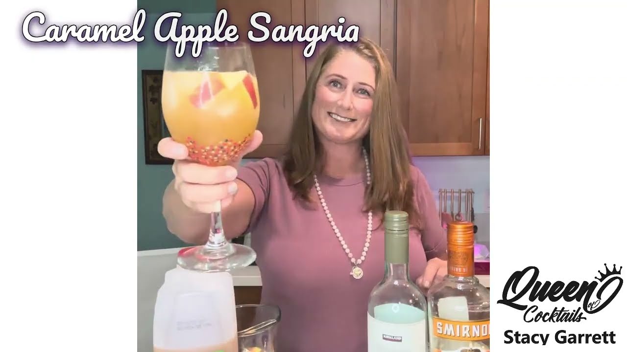 Caramel Apple Sangria by Queen of Cocktails Stacy Garrett