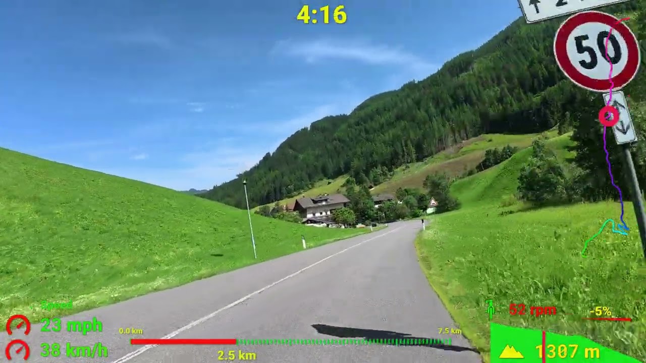 Beginner Indoor Cycling warmup Ahrntal Alps Italy Garmin Ultra HD Video