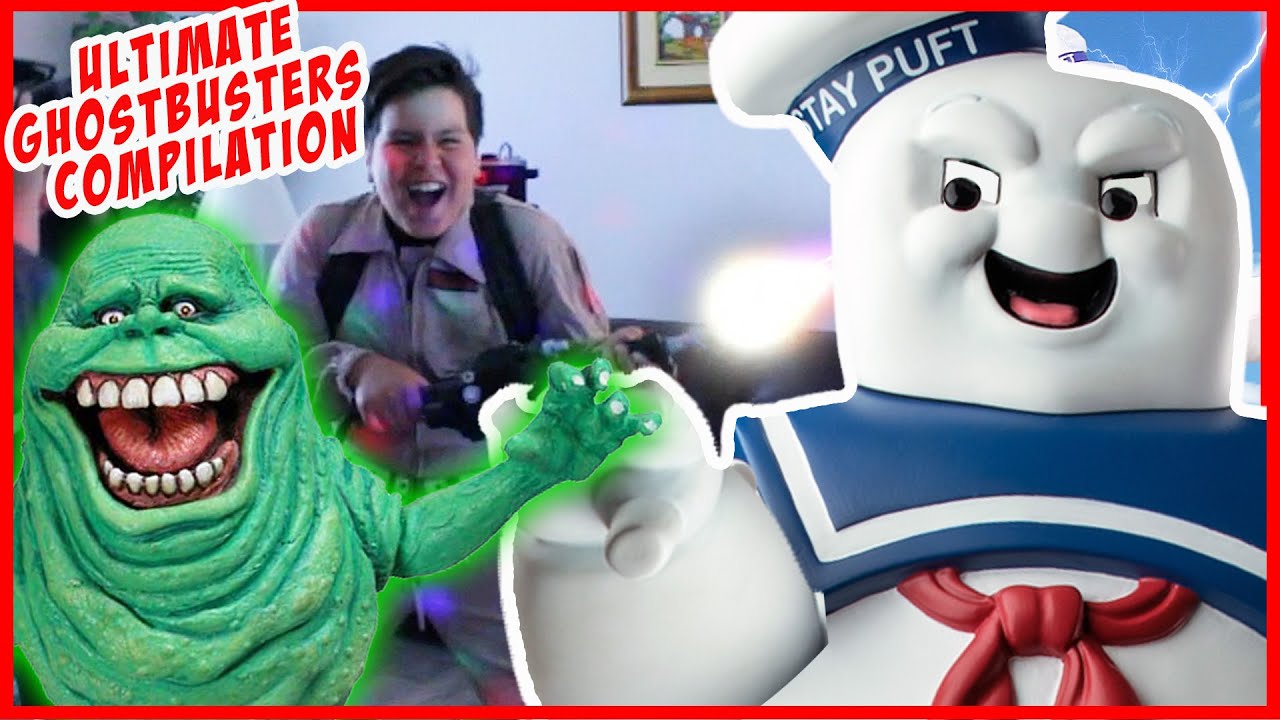 Attack of Slimer & Stay Puft Marshmallow man Ghostbusters skits full movie ultimate collection