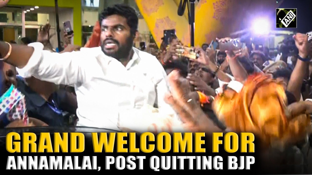 TN's 'Singham' Annamalai gets rousing welcome post announcing New Political Movement, quitting BJP