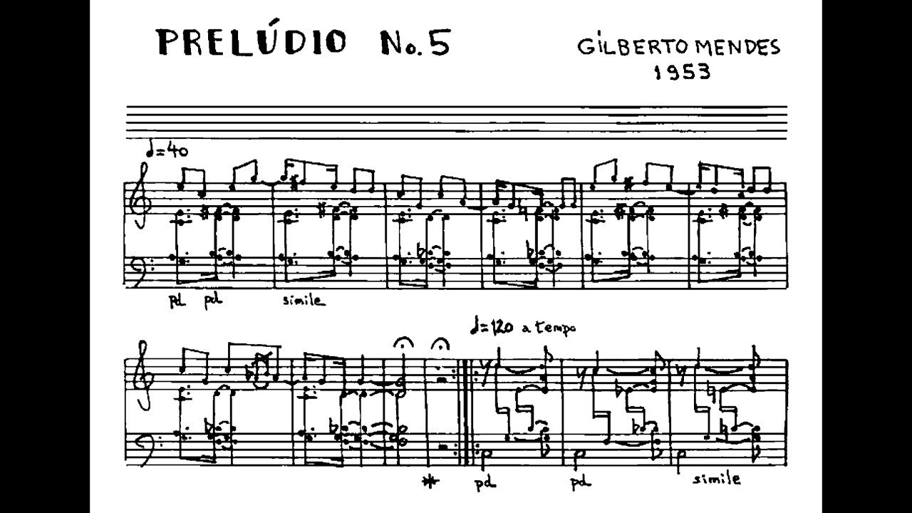 Gilberto Mendes - Prelúdio No.5 (Antonio Eduardo Santos, piano)