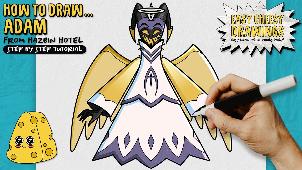 How to Draw ADAM 😈🤘 (Hazbin Hotel) | Easy Step-By-Step Drawing Tutorial