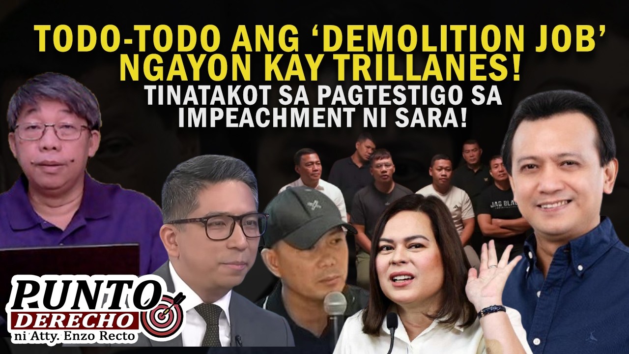 TODO-TODO ANG ‘DEMOLITION JOB’ NGAYON KAY TRILLANES! TINATAKOT SA PAGTESTIGO SA IMPEACHMENT NI SARA!