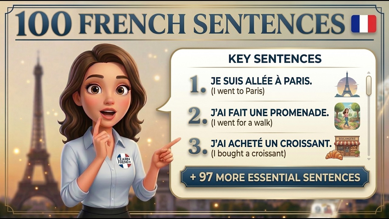 A1 French | 100 French Phrases: Past tense