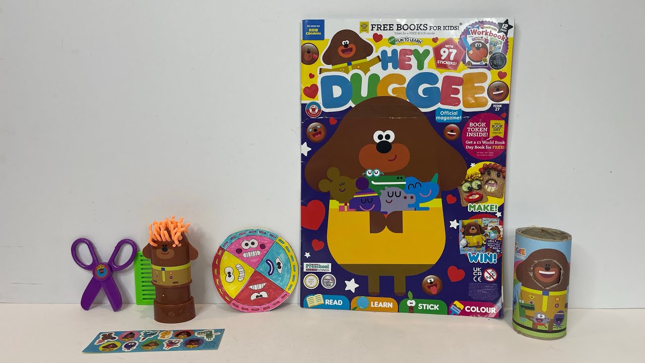 Журнал Hey Duggee, выпуск 27, с набором теста для волос Дагги 👱‍♂️🧑🏼‍🦰💇‍♂️🪮