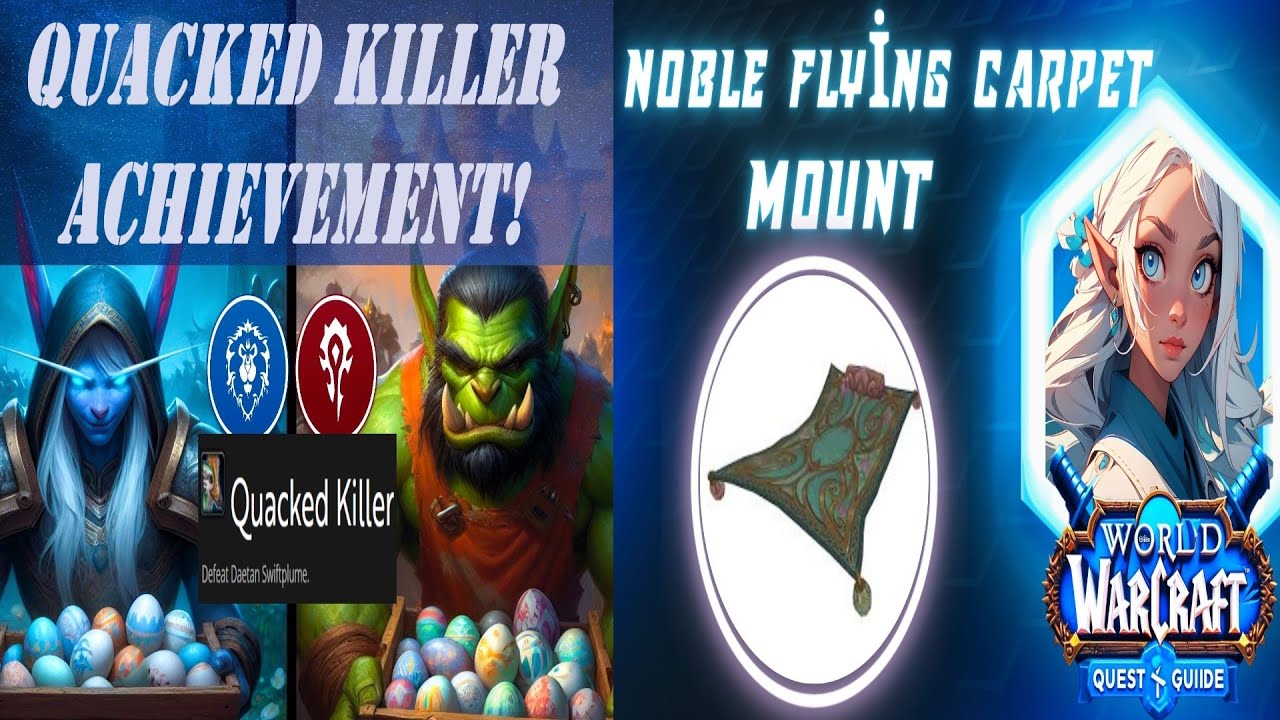 New NOBLEGARDEN BOSS | Noble Flying Carpet Mount | Quacked Killer Achievement | Loot-Filled Basket
