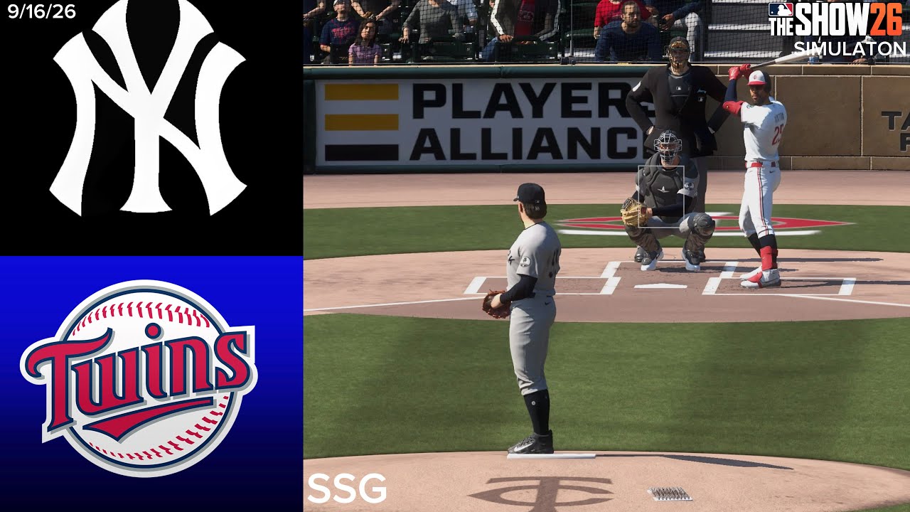 Yankees vs. Twins Simulation | 9/16/26 l MLB The Show 26 PS5