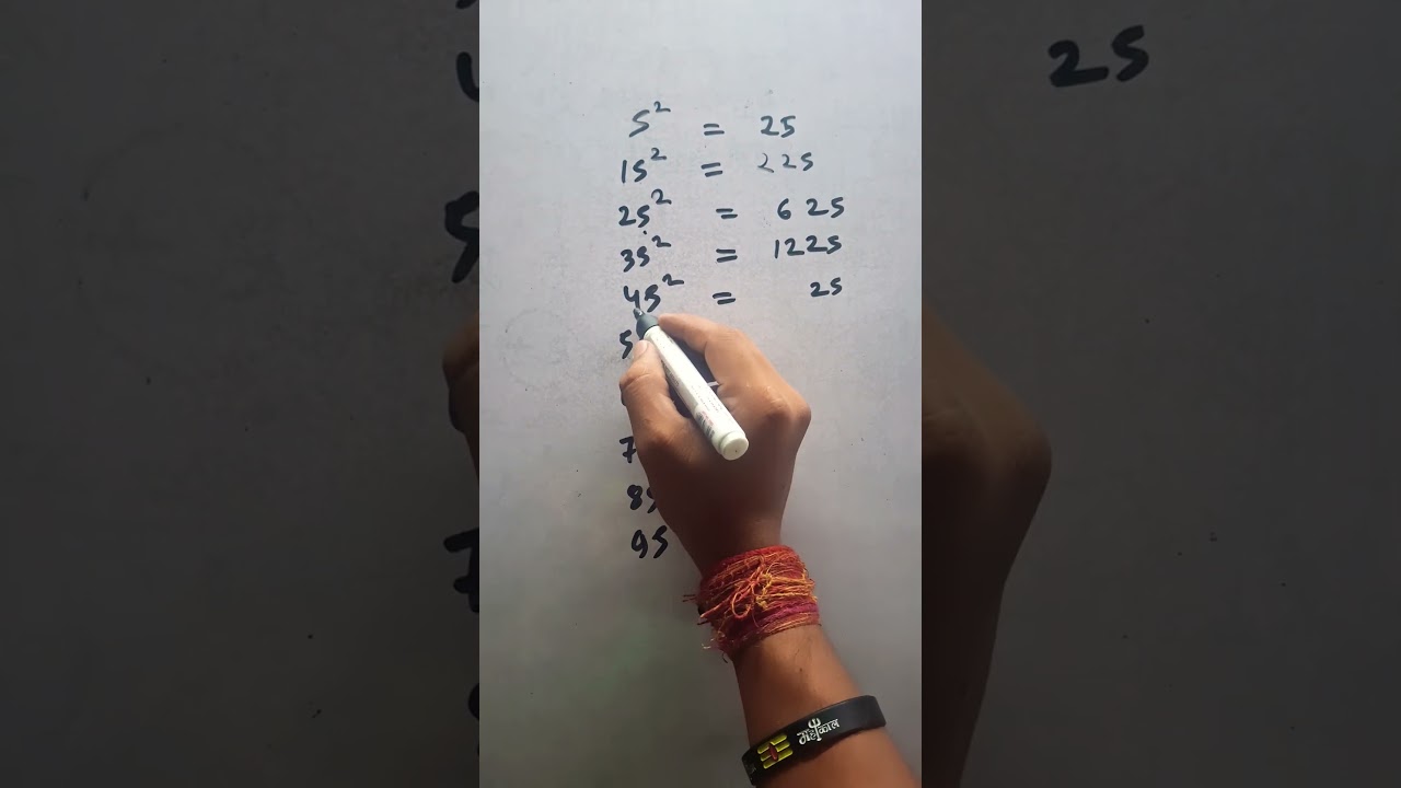 Square trick for unit digit 5