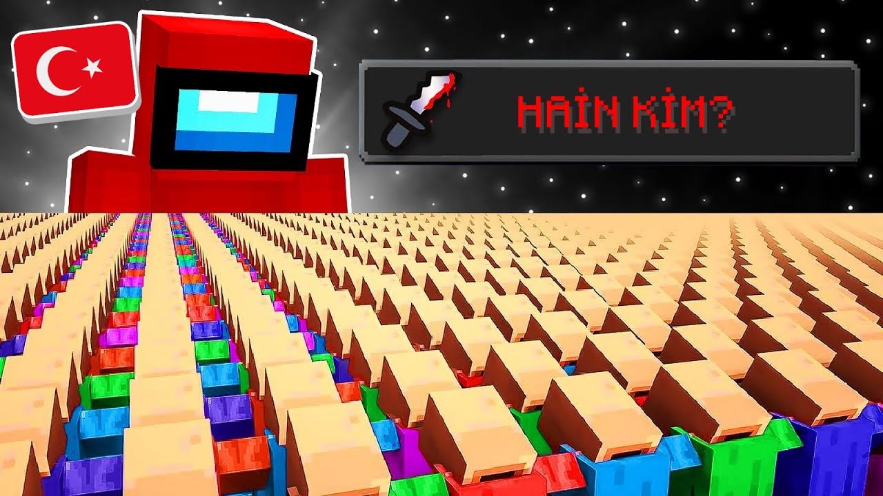 REFF 1,000,000 MİLYON KÖYLÜ İLE AMONG US OYNUYOR   Minecraft   Türkçe Seslendirme