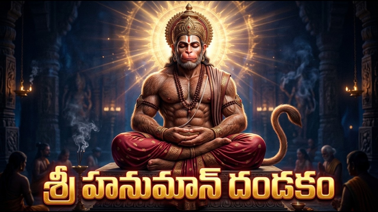 శ్రీ ఆంజనేయ దండకం | Hanuman Dandakam | Anjenaya Swamy Devotional Songs Telugu
