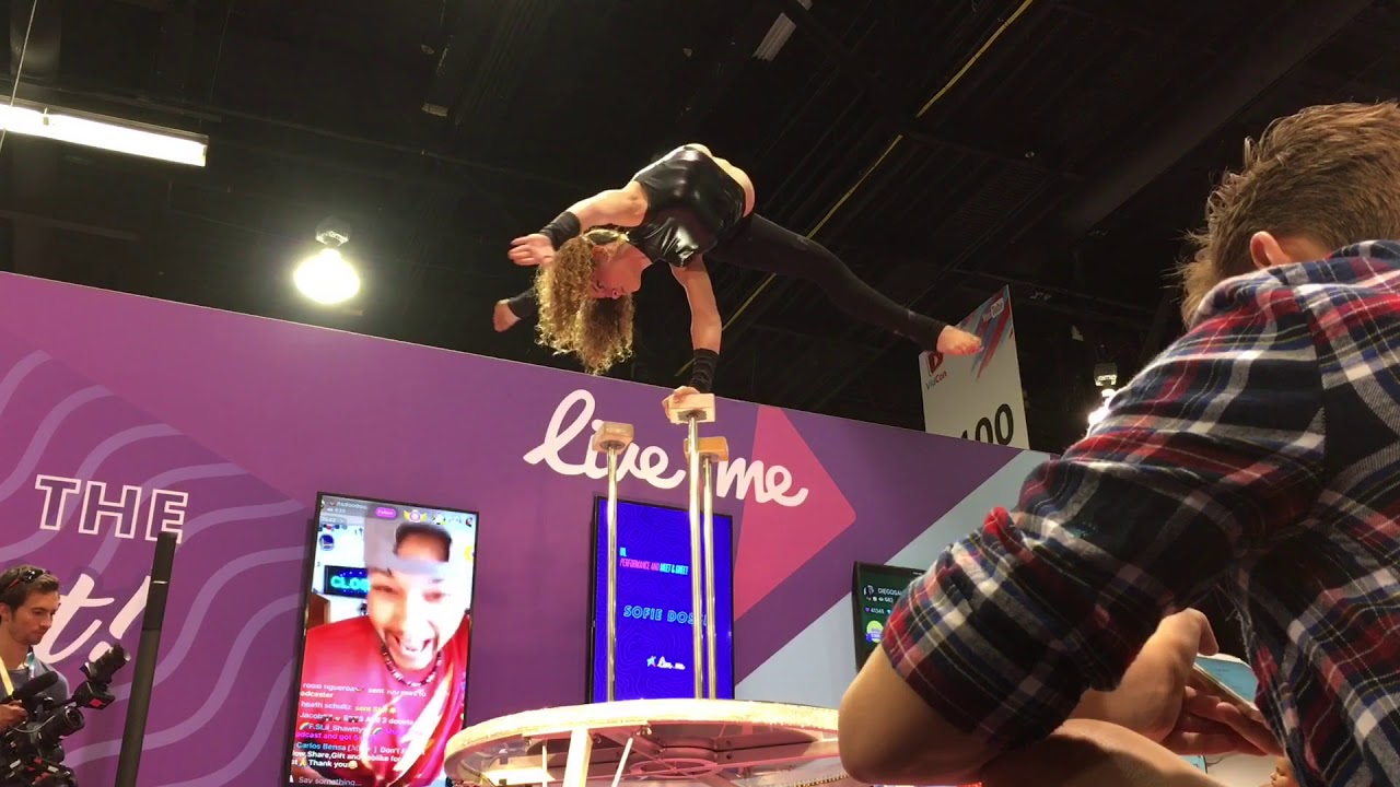 American Got Talent Sofi Dossi preforms at VidCon 2017