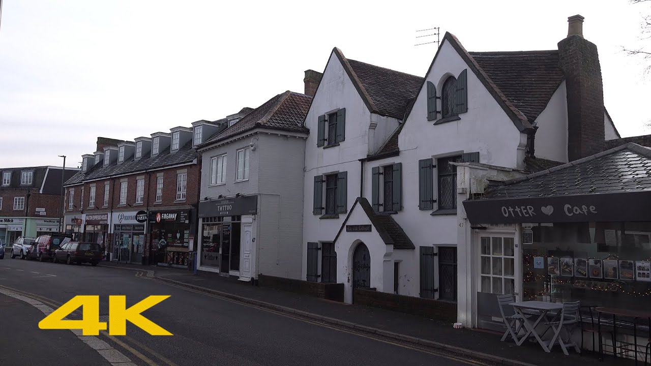 Walton-on-Thames Walk: Town Centre【4K】