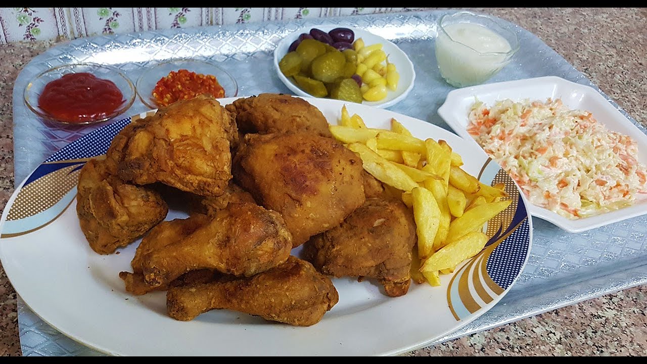 طريقة عمل الدجاج المقلي