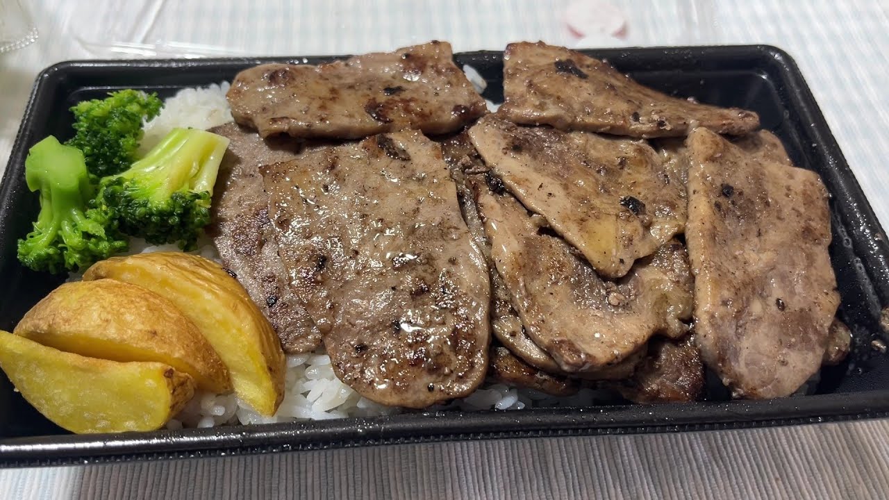 ほっともっと　Wビーフカットステーキ重（肉2倍)１５００円