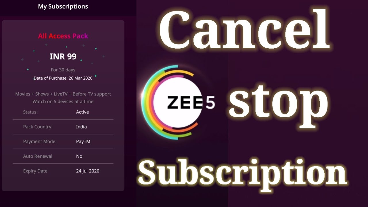 How to cancel Zee5 Subscription | How to stop Zee5 Subscription Renewal