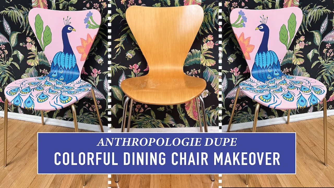 DIY Anthropologie Chair Dupe | Furniture Flip | Painted Chair Makeover for Makeover May!